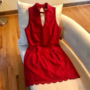 Red cut out dress, Sz M